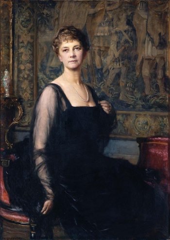 Portrait of Sarah Hale Wright-Lancashire, for whom the house was built.