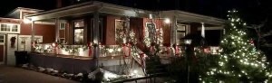 Sherwood Forest B&B in holiday lights