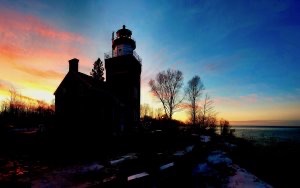 Big Bay lighthouse sunset