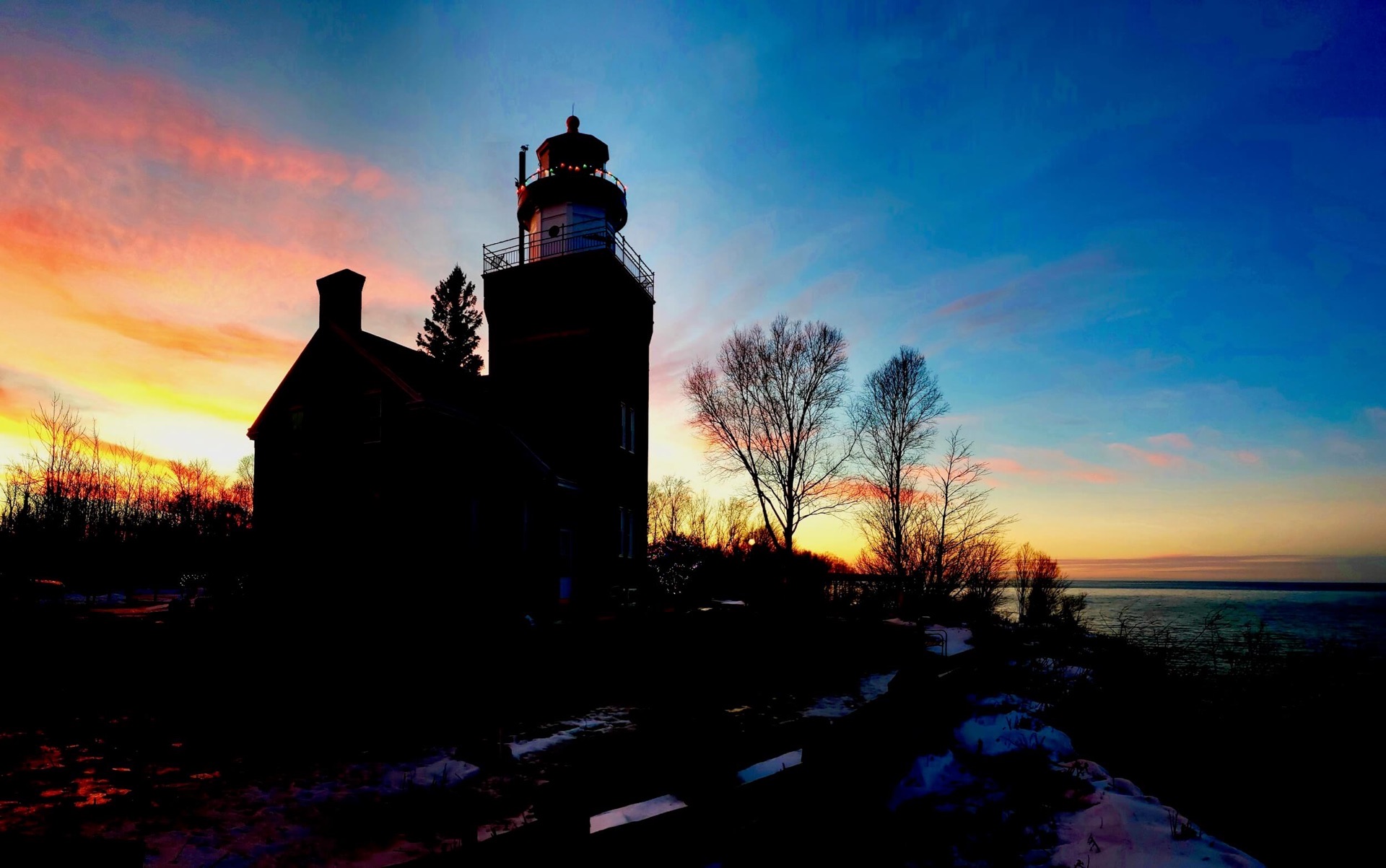 Big Bay lighthouse sunset