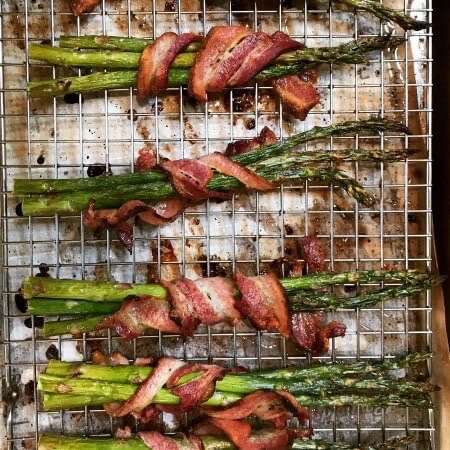 Bacon-wrapped asparagus as prepared at Goldberry Woods.