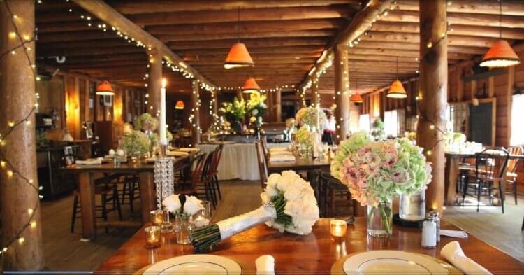 Presque Isle Lodge, all decorated for a wedding