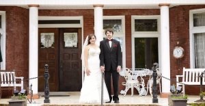 This couple held their Michigan wedding at Dempsey Manor B&B in Manistee