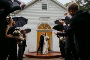 Wedding on a rainy day at The Morris Estate