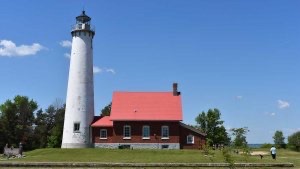 Tawas Point Lighthouse on a sunny day