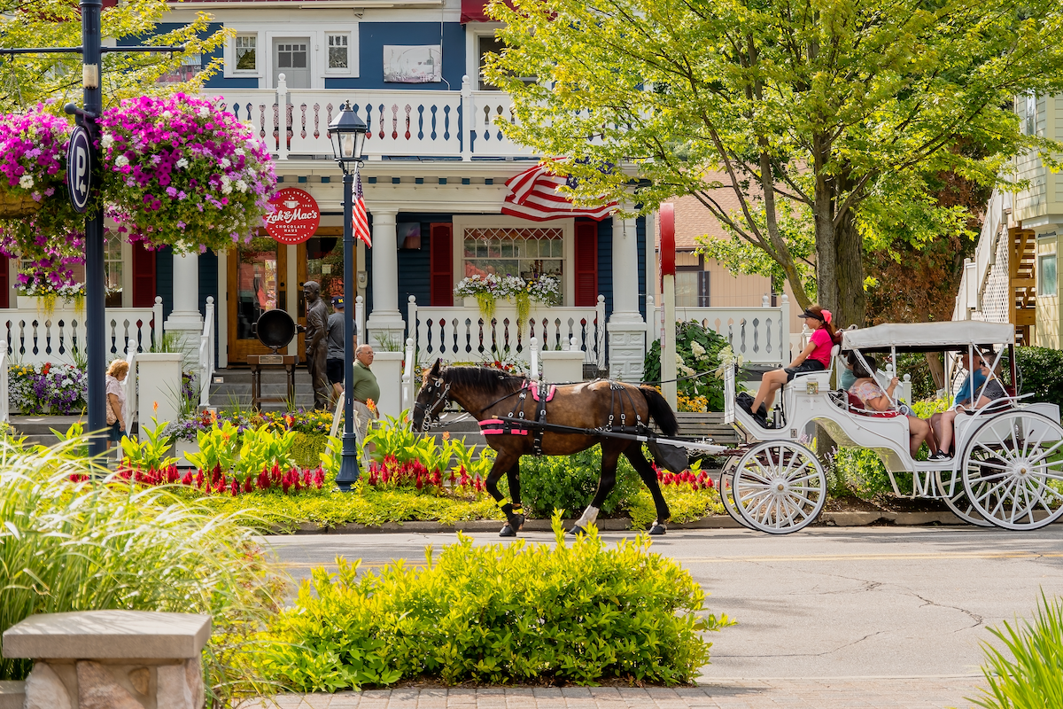 Horse drawn carriage in Frankenmuth
