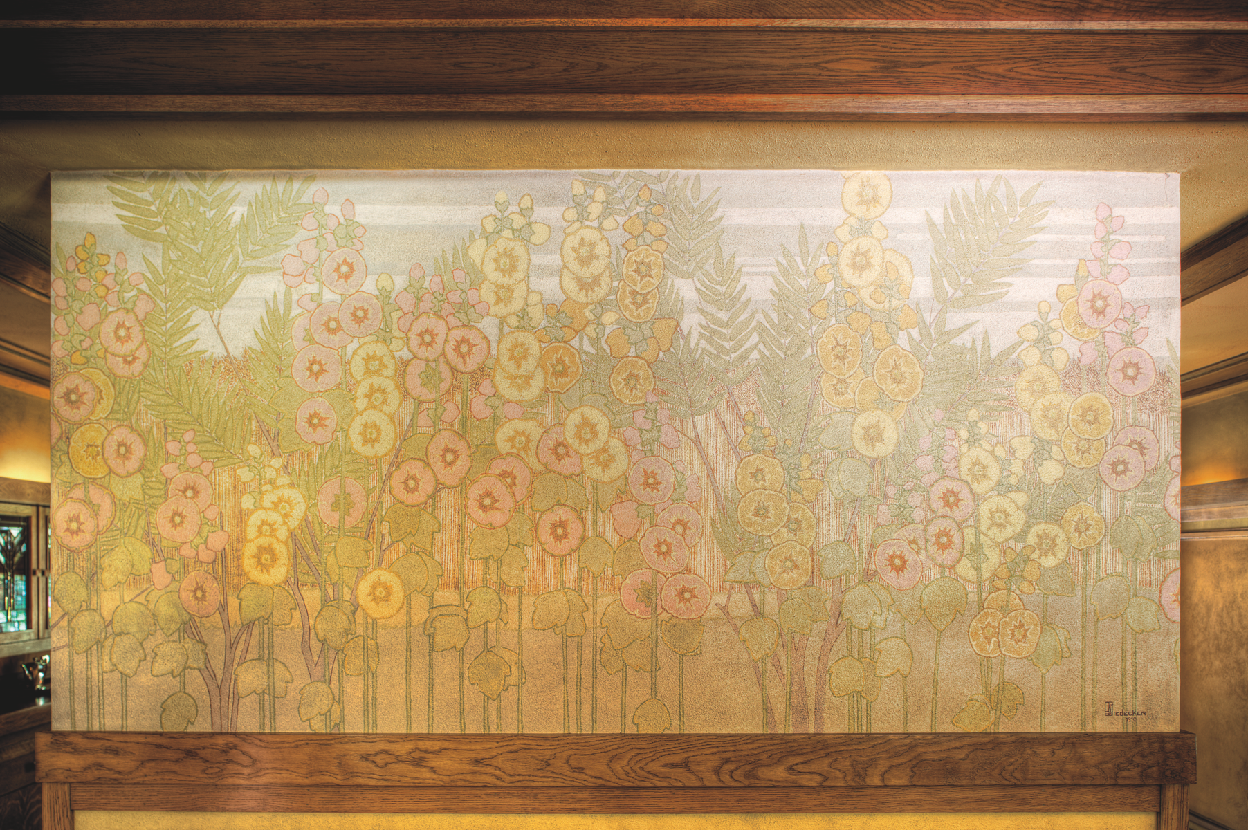 Flower mural at the Meyer May House